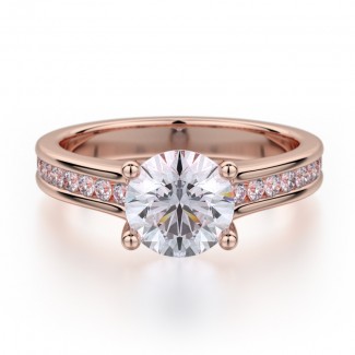 MICHAEL M 18k Rose Gold Engagement Ring R461-1-18R