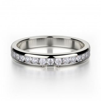 MICHAEL M 18k White Gold Wedding Band R461-B1-18W