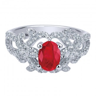 Ladies' Ring 14k White Gold Lusso Color Fashion
