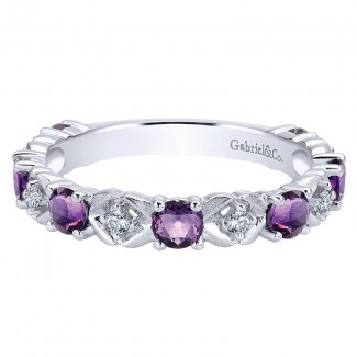 Ladies' Ring 14k White Gold Stackable