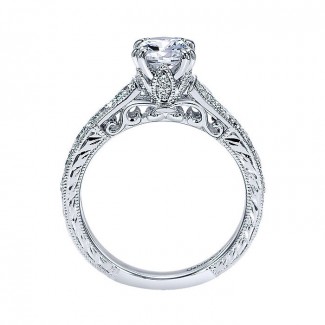 14k White Gold Diamond Straight Engagement Ring ER9194W44JJ