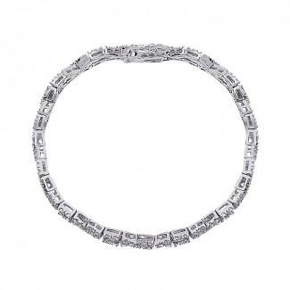 14k White Gold Diamond Tennis Bracelet