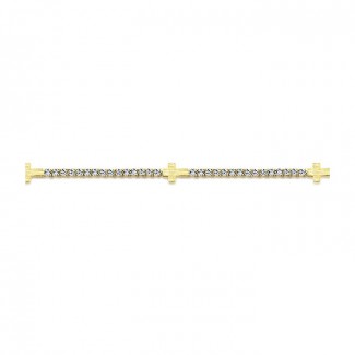 14k Yellow Gold Diamond Tennis Bracelet