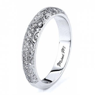 MICHAEL M Platinum Wedding Band R582B