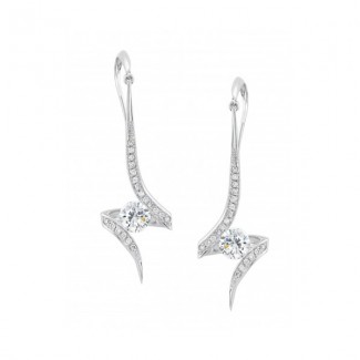 Gelin Abaci 14k White Gold Diamond Earring TE-021
