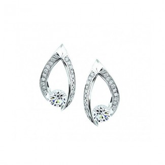 Gelin Abaci 14k White Gold Diamond Earring TE-015
