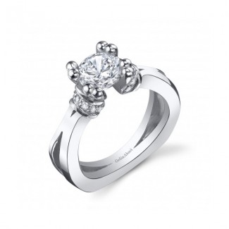 Gelin Abaci 14k White Gold Diamond Engagement Ring TR-251