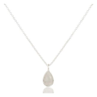 Celine Teardrop Necklace In Reclaimed Sterling Silver