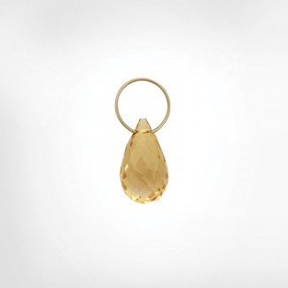 Champagne Quartz High Faceted Drop