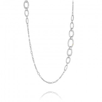 Tacori City Lights After Dark Silver Link Chain Necklace
