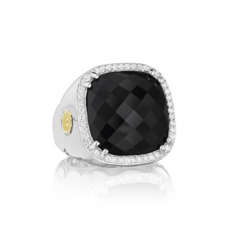 Tacori City Lights After Dark Cushion Cut Pave Gem Ring