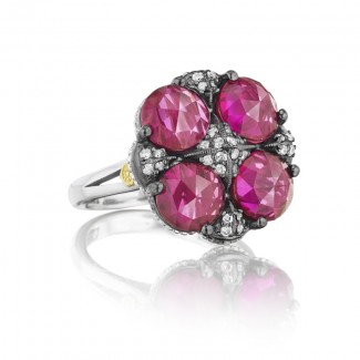 Tacori City Lights Lotus Four Gem Pave Ring