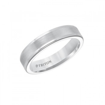 Triton Flat Tungsten Carbide Round Edge Comfort Fit Band 11-01-5573