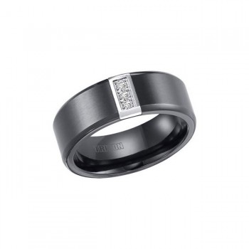 Triton 8mm Black Titanium Bevel Edge Comfort Fit Band 22-2945