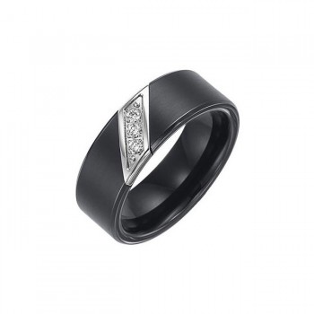 Triton 8mm Black Tungsten Carbide Satin Finish Band 22-2949
