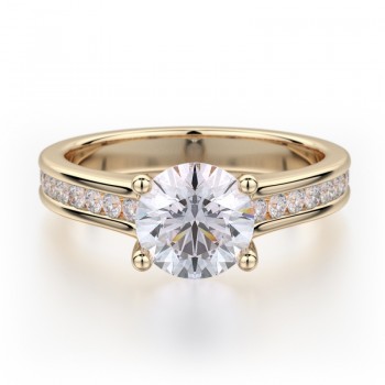 MICHAEL M 18k Yellow Gold Engagement Ring R461-1-18Y