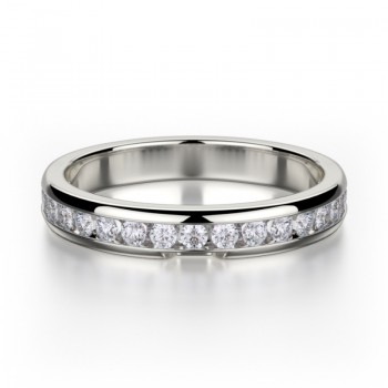 MICHAEL M 18k White Gold Wedding Band R461-B1-18W