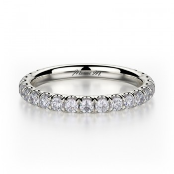 MICHAEL M 18k White Gold Wedding Band R536B-18W