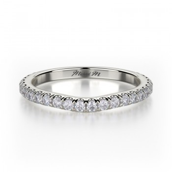 MICHAEL M 18k White Gold Wedding Band R490B-18W