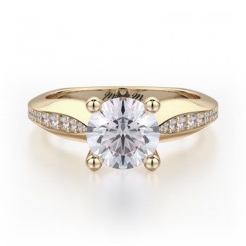 MICHAEL M 18k Yellow Gold Engagement Ring R651-1-18Y