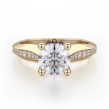 MICHAEL M 18k Yellow Gold Engagement Ring R651-1-18Y