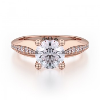 MICHAEL M 18k Rose Gold Engagement Ring R651-1-18R