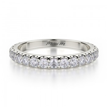 MICHAEL M 18k White Gold Wedding Band R693B-18W
