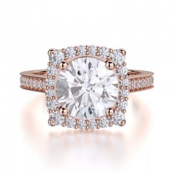 MICHAEL M 18k Rose Gold Engagement Ring R696-2-18R