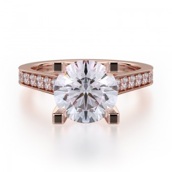 MICHAEL M 18k Rose Gold Engagement Ring R697-2-18R