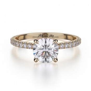MICHAEL M 18k Yellow Gold Engagement Ring R706-1-18Y