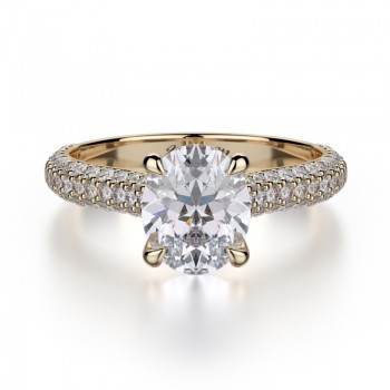 MICHAEL M 18k Yellow Gold Engagement Ring R708-2-18Y