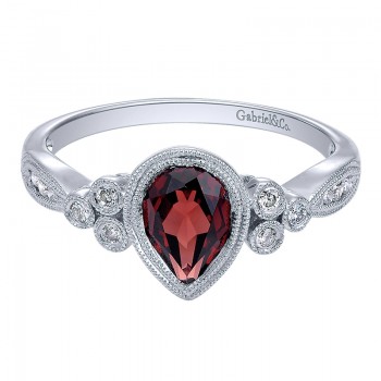 Ladies' Ring 14k White Gold Victorian Fashion