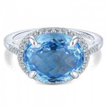 Ladies' Ring 14k White Gold Lusso Color Fashion