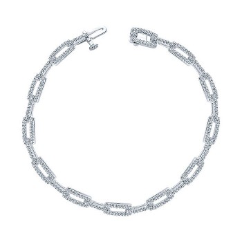 14k White Gold Diamond Tennis Bracelet