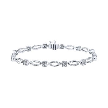 14k White Gold Diamond Tennis Bracelet