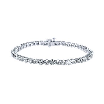 14k White Gold Diamond Tennis Bracelet