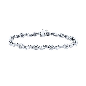 14k White Gold Diamond Tennis Bracelet