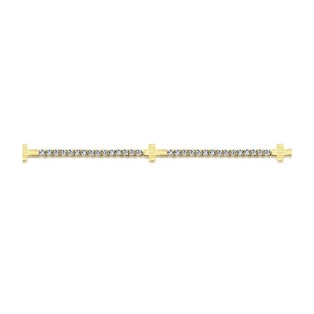 14k Yellow Gold Diamond Tennis Bracelet