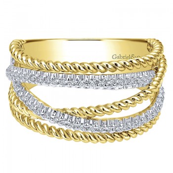Ladies' Ring 14k Yellow/white Gold Hampton Wide Band