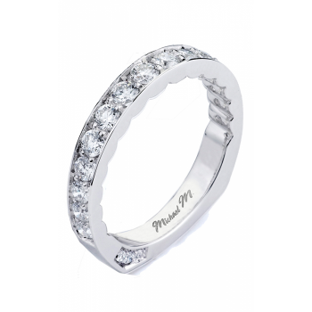MICHAEL M Platinum Wedding Band R508B