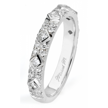 MICHAEL M Platinum Wedding Band R511B