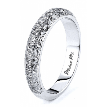 MICHAEL M Platinum Wedding Band R582B
