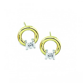 Gelin Abaci 14k Yellow Gold Diamond Earring TE-005