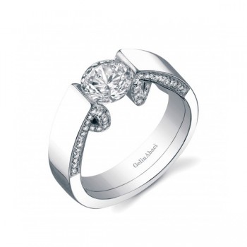 Gelin Abaci 14k White Gold Diamond Engagement Ring TR-253