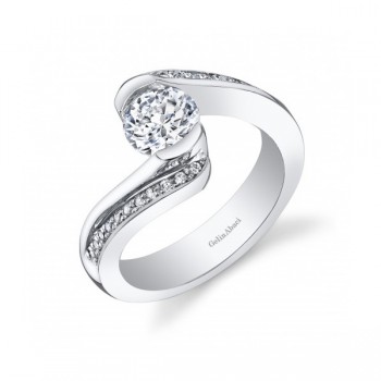 Gelin Abaci 14k White Gold Diamond Engagement Ring TR-258