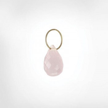 Rose Quartz High Faceted Drop