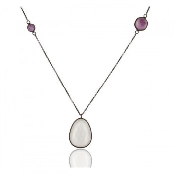 Horizon Necklace In Oxidized Reclaimed Sterling Silver
