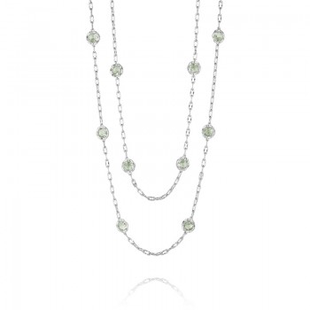38" Candy Drop Necklace featuring Prasiolite Quartz