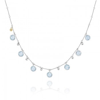 Multi-Gem Drop Necklace featuring Sky Blue Topaz